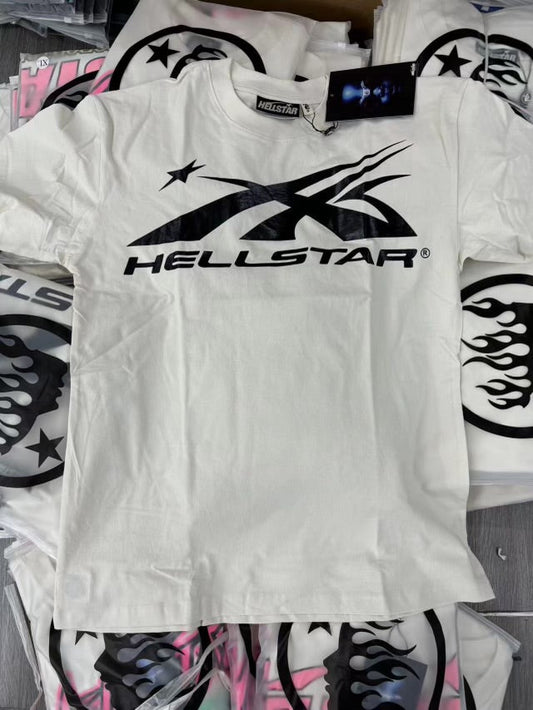 Hellstar Classic White Black Tee