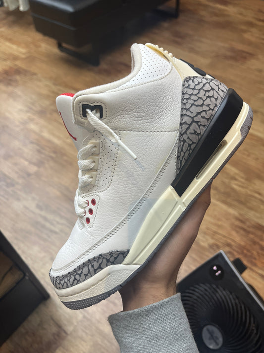 Jordan 3 reimagined used with box size 6y
