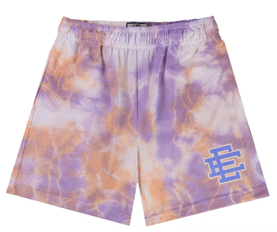 Eric Emanuel Lavender Tie Dye Blue Shorts