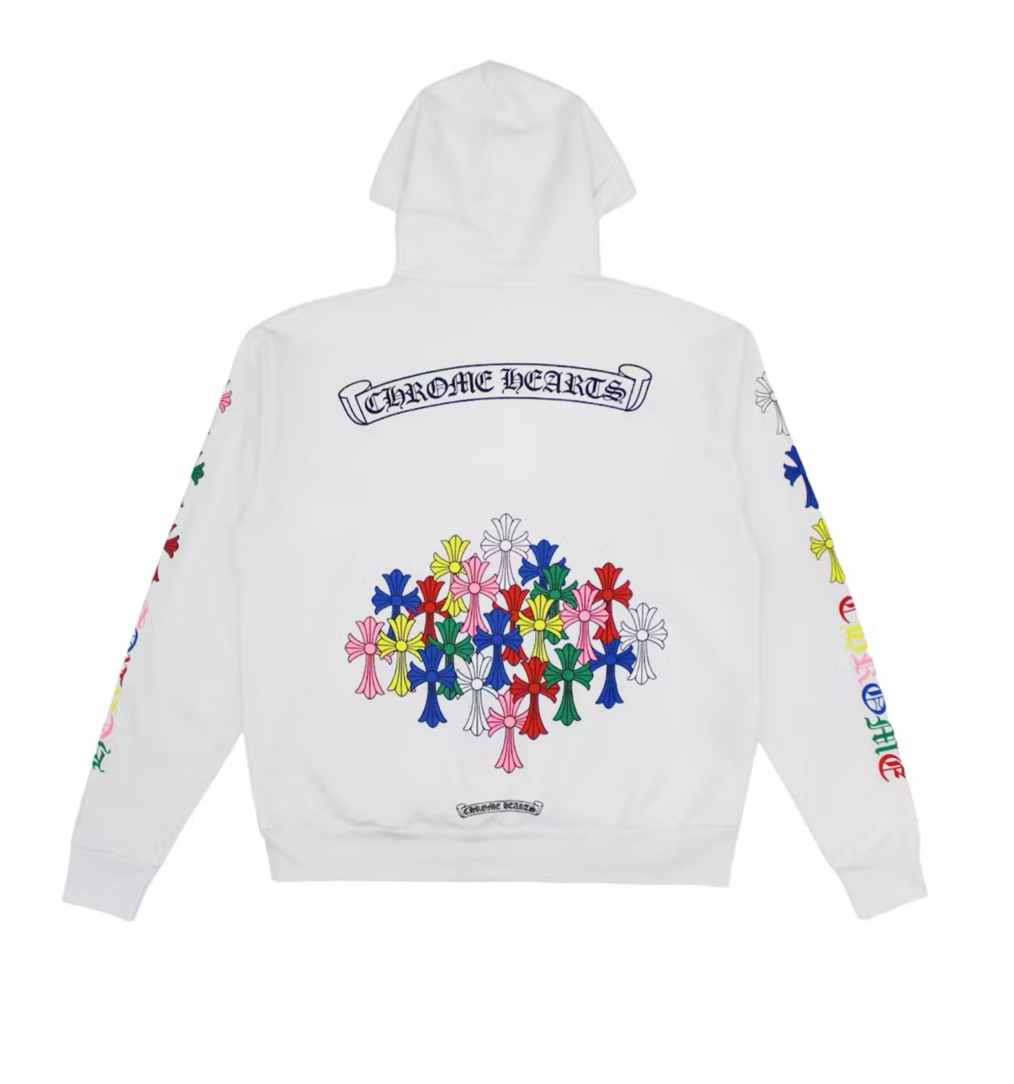 Chrome Hearts White Multi Color Cross Hoodie (USED)