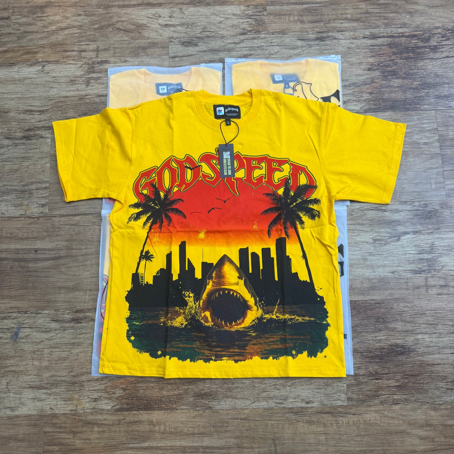 God Speed Yellow City Shark Tee