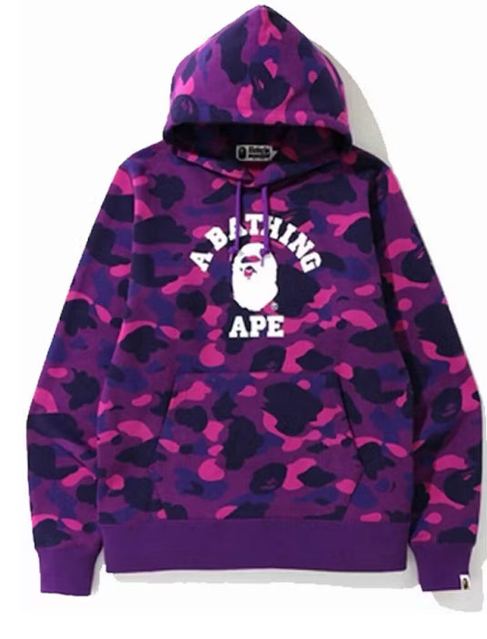 Bape pullover hoodie purple camo