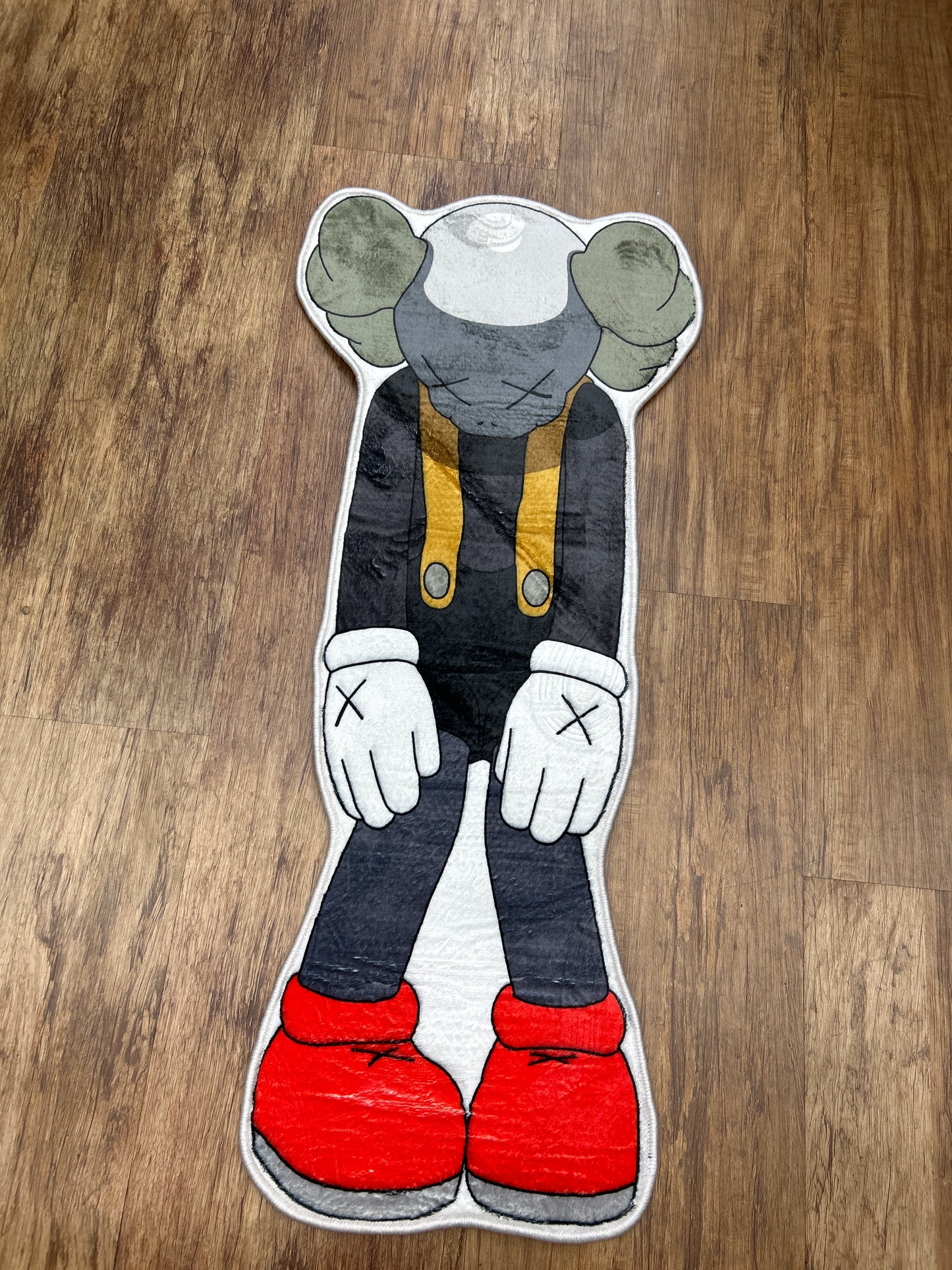Kaws Looking Down Red Boot Rug