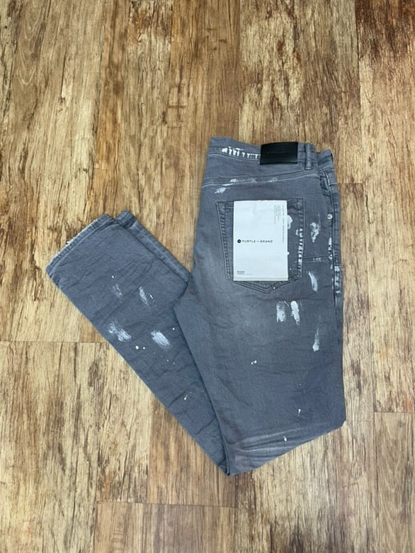 Grey purple jeans