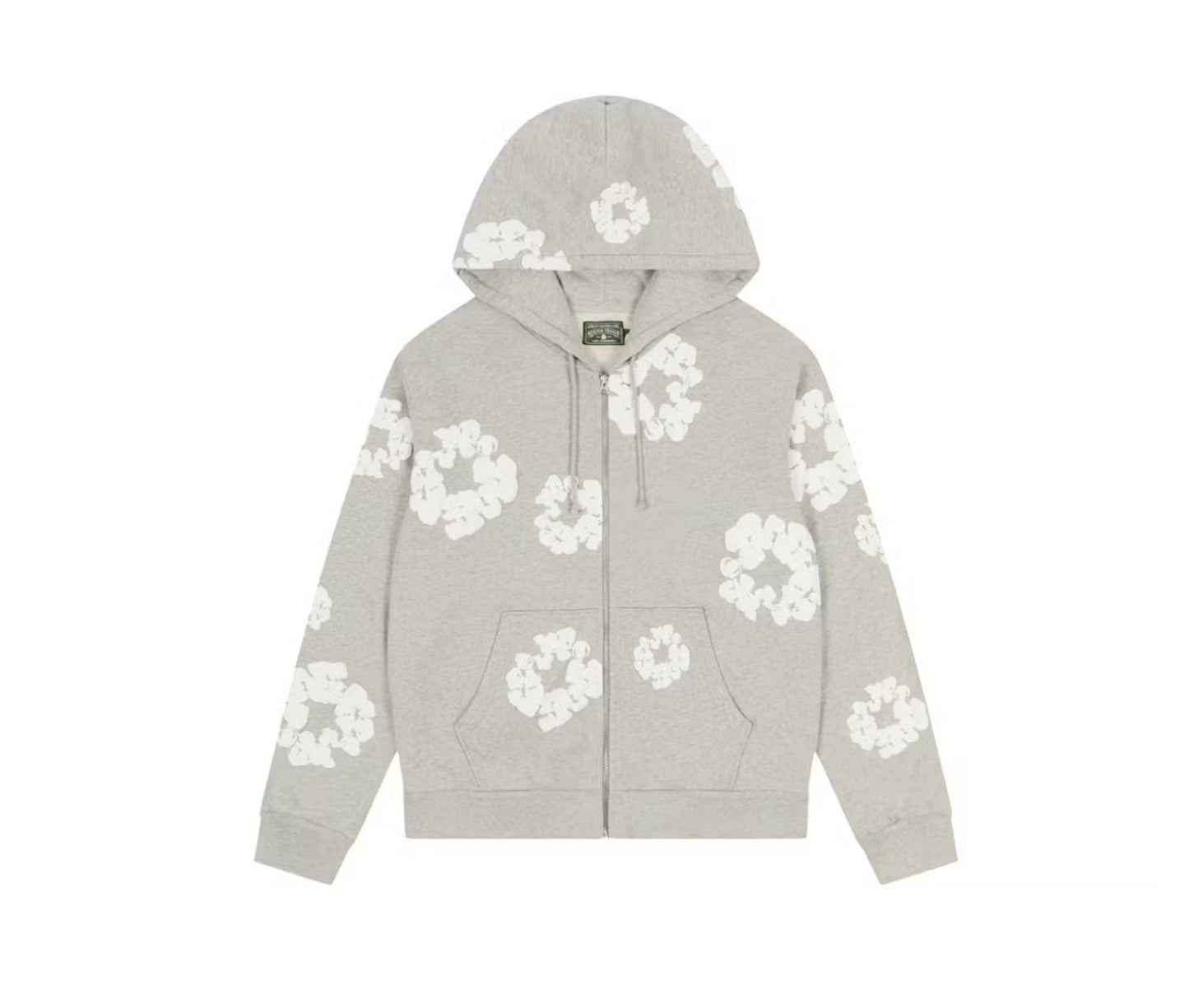 Denim Tears Cotton Wreath Zip Hoodie Grey