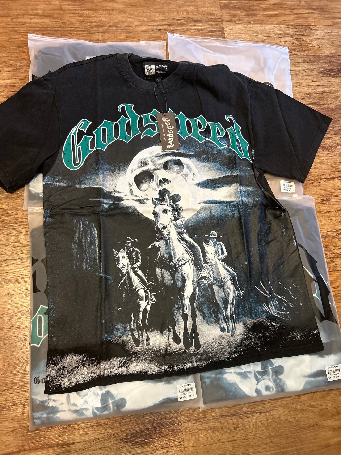 God Speed Black 3 Cowboys Tee
