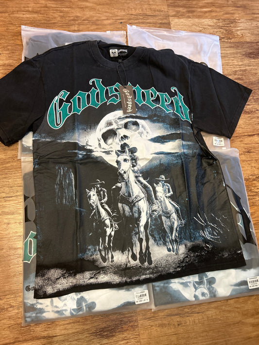 God Speed Black 3 Cowboys Tee