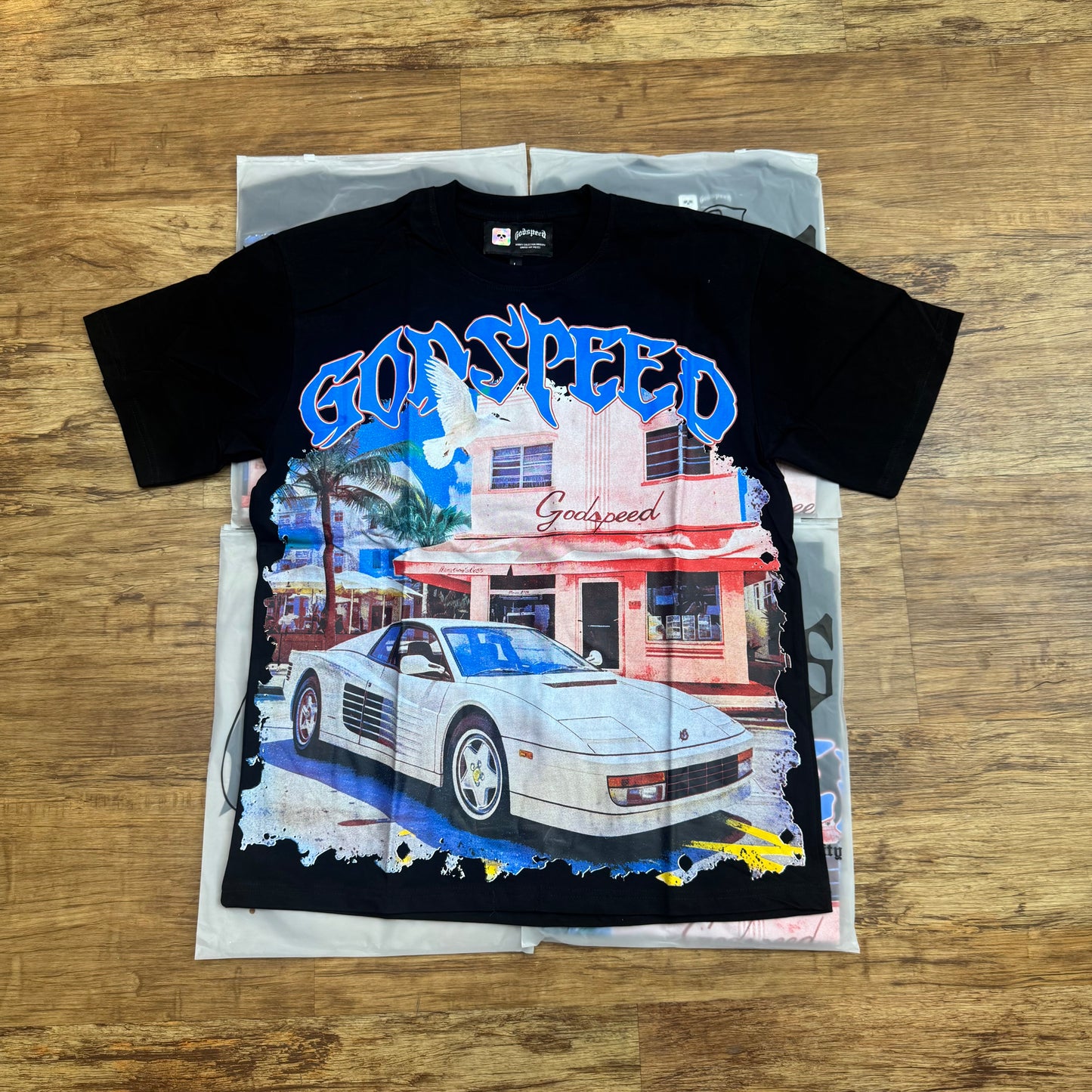 God Speed Black Testarossa Tee