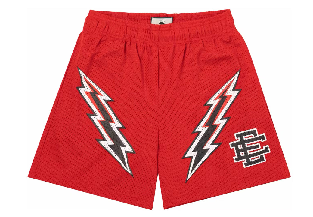 Eric Emanuel Red Bolt Shorts
