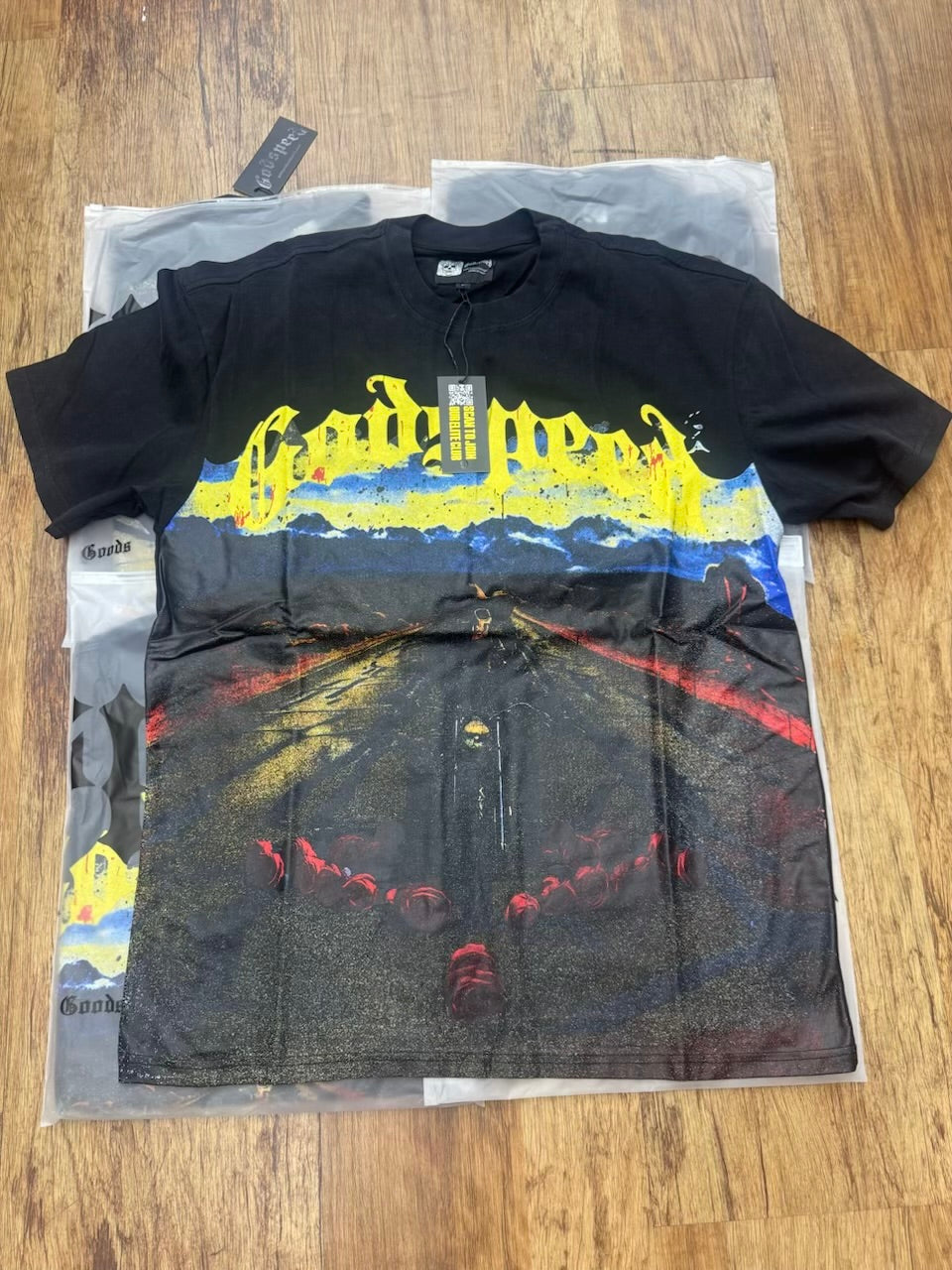 God Speed Black Biker Tee