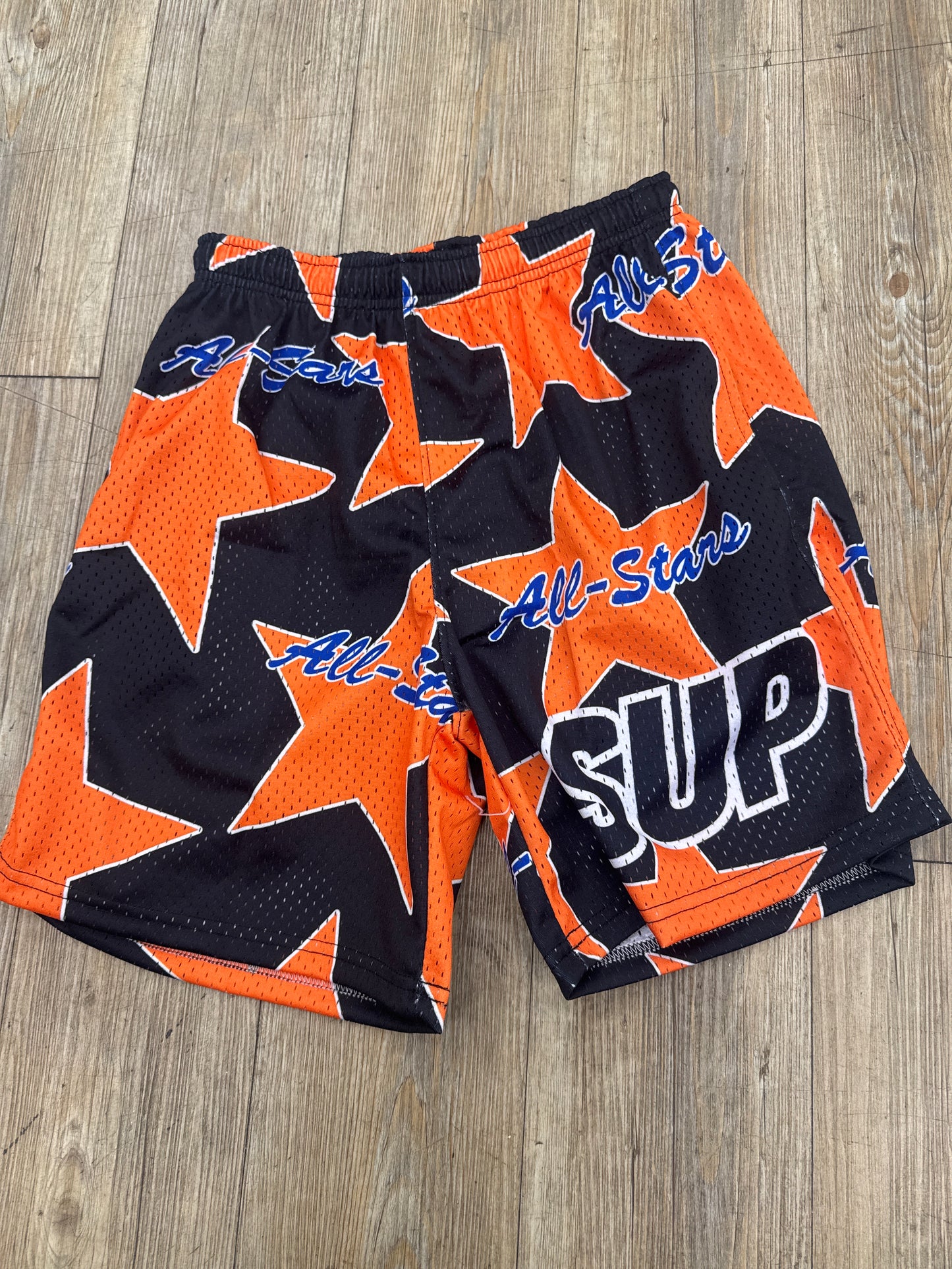 Sup Black and Orange All Star Shorts