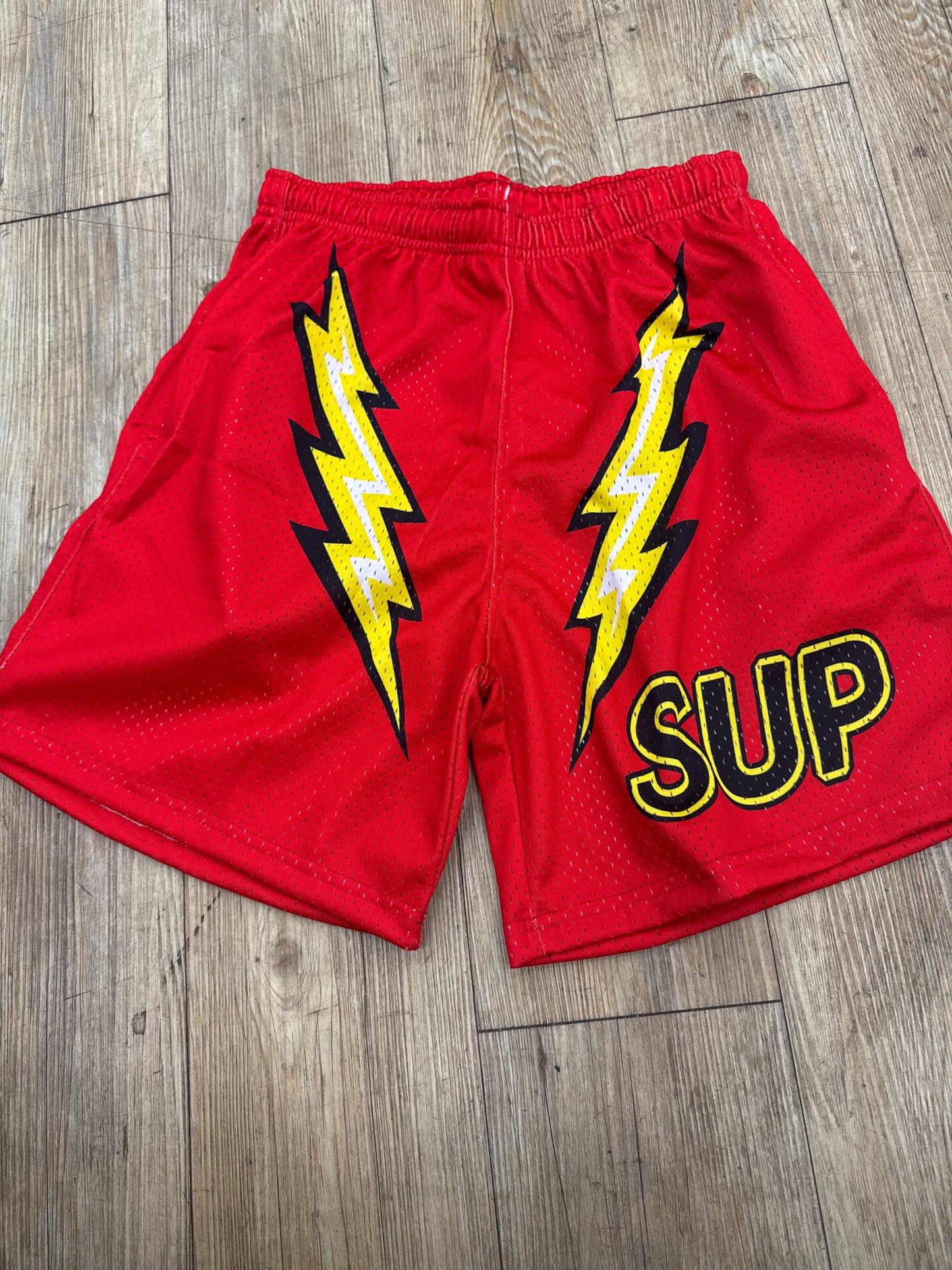 Sup Bolt Red Yellow Shorts