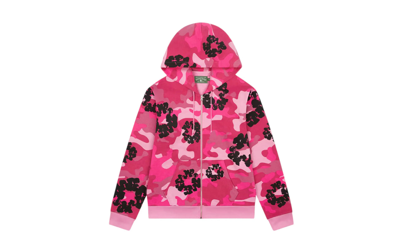 Denim Tears Pink Camo The Cotton Wreath Zip Sweatshirt