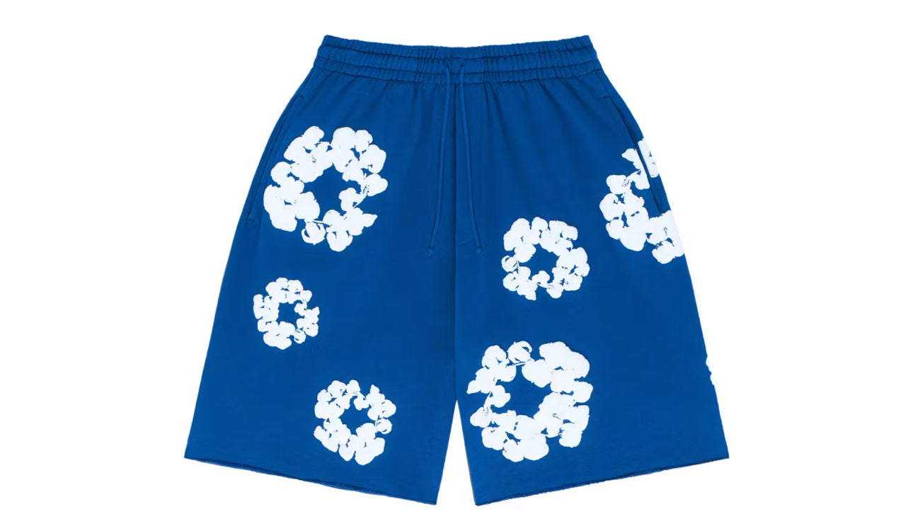 Denim Tears The Cotton Wreath Royal Blue Shorts