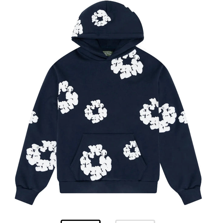 Denim Tear Navy Blue Hoodie