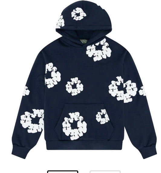 Denim Tear Navy Blue Hoodie