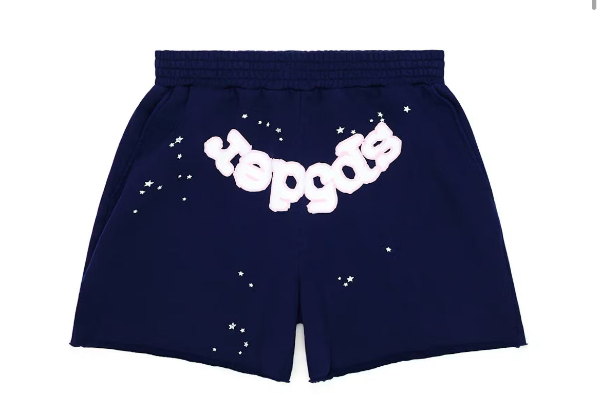 Sp5der og web logo navy shorts