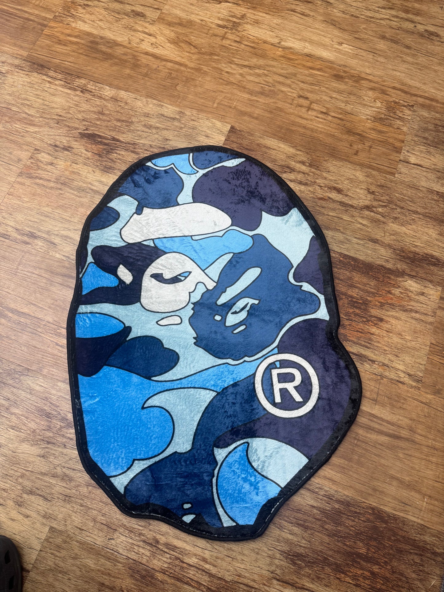 Blue Bape Head Rug