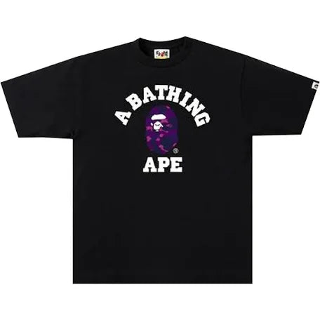 Bape Black Purple College Tee