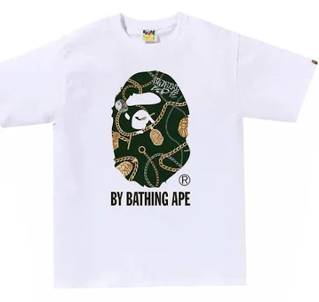 Bape White Jewelry Head Tee
