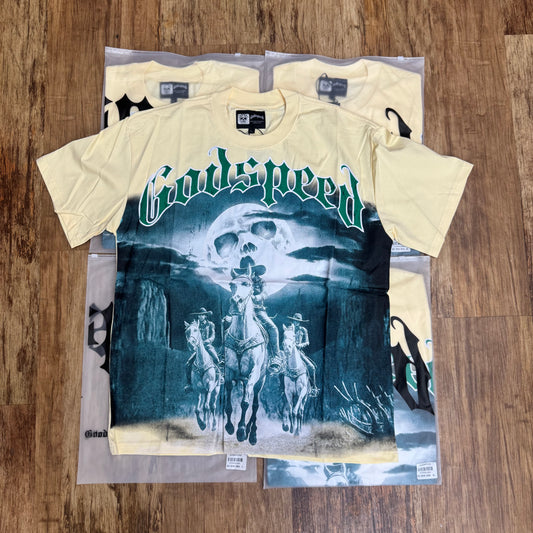 God Speed Cream 3 Horses Tee
