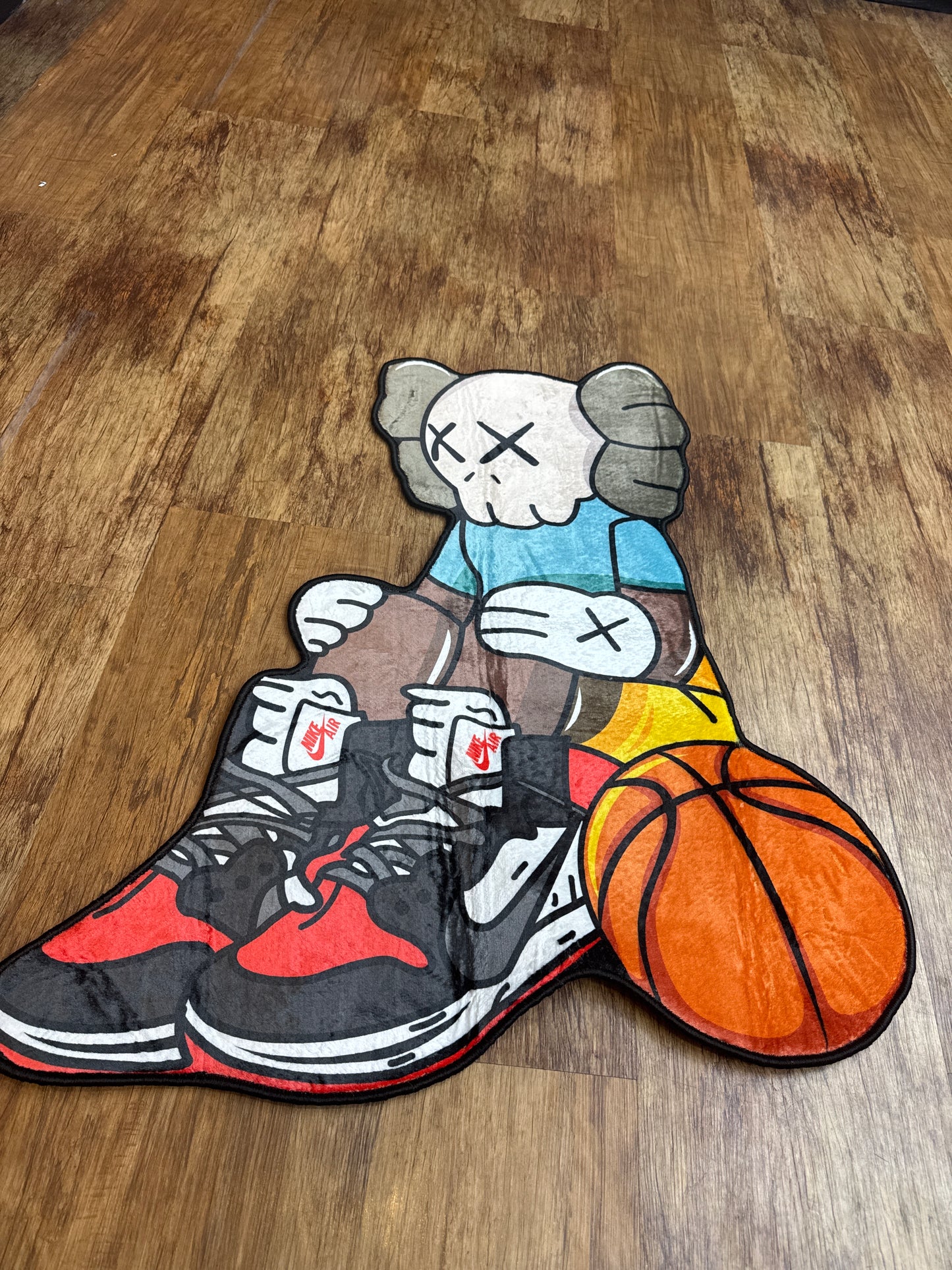 Kaws Sitting Down W Basketball Rug