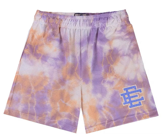 Eric Emanuel Lavender Tie Dye Blue Shorts