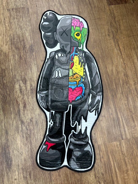 Kaws Black Organ Rug