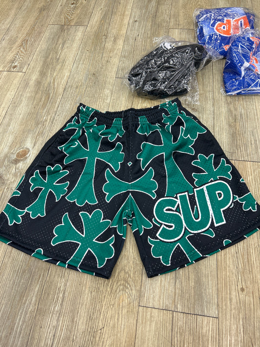Sup green cross shorts