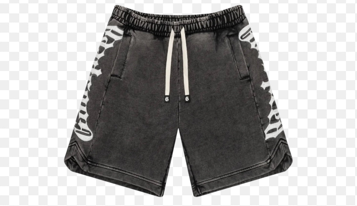 God Speed Faded Black Shorts