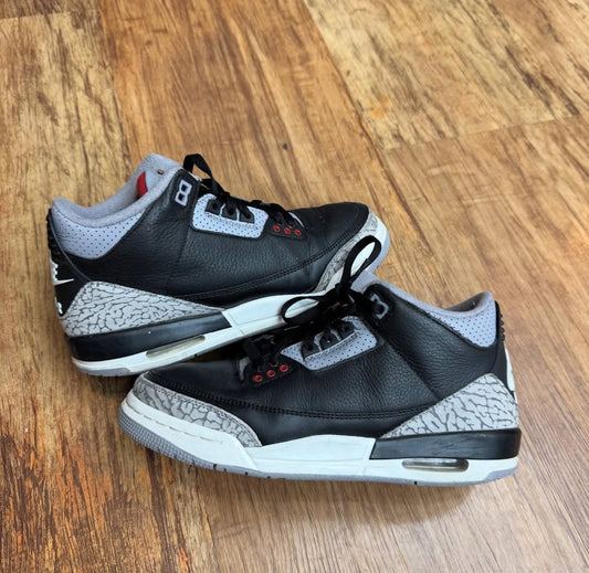 USED - Jordan 3 gs Black Cement