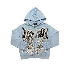 Mixed Emotion Blue zipup