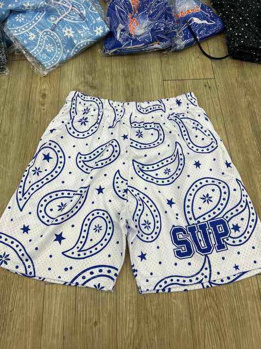 Sup white and blue short