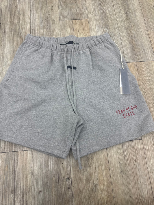 Essentials Grey Red Shorts