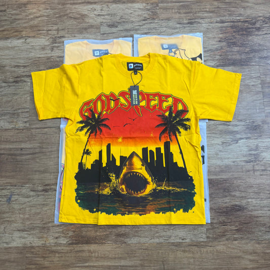 God Speed Yellow City Shark Tee