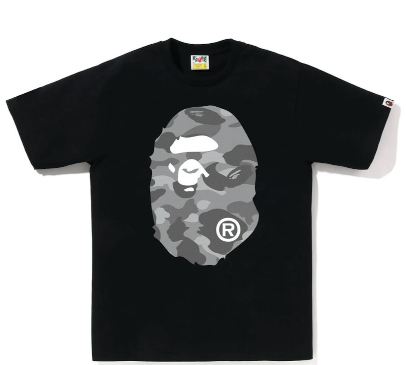 Bape Color Grey Camo Big Ape Tee