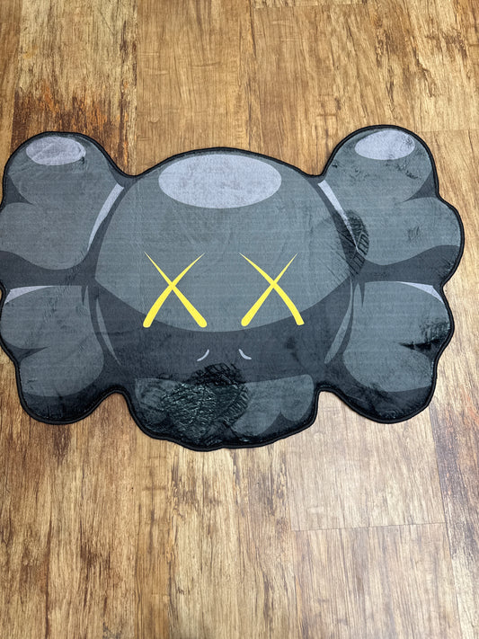 Kaws Black Big Head Rug