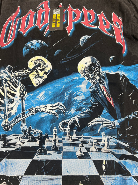 God speed black chess match tee