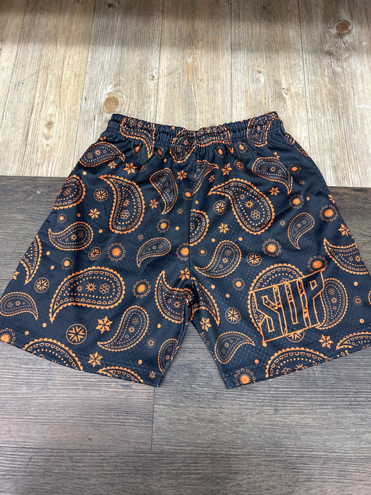 Sup black and orange shorts