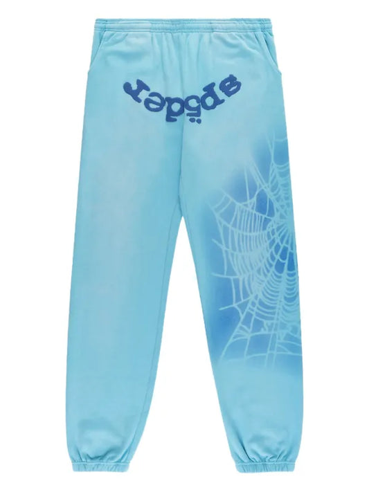 Sp5der OG Web V2 Spray Sweatpants 'Light Blue'