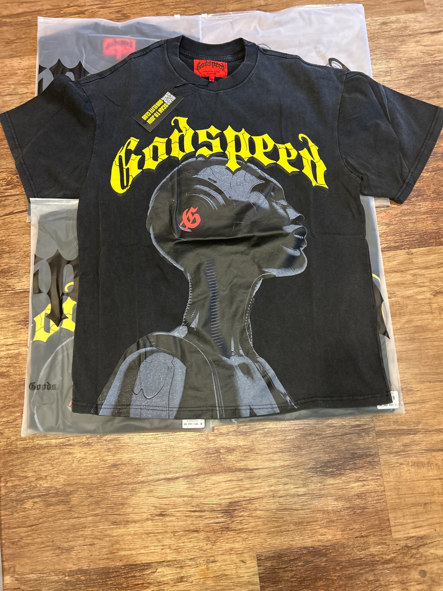 God Speed Black Robot Tee