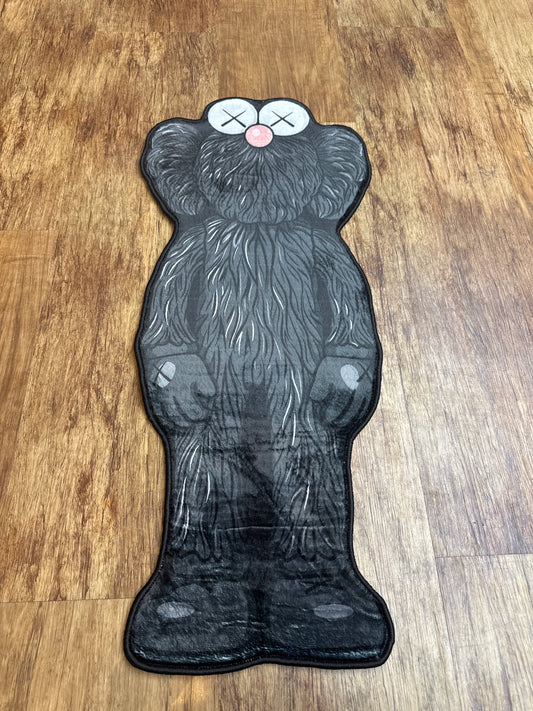 Kaws Black Fuzzy Rug