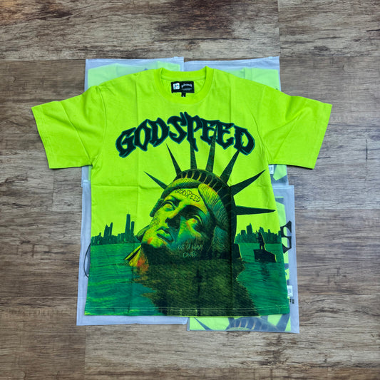 God Speed Green Sunken Liberty Tee