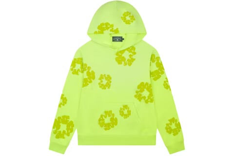 Denim Tears Mono Cotton Wreath Hoodie 'Neon Green'