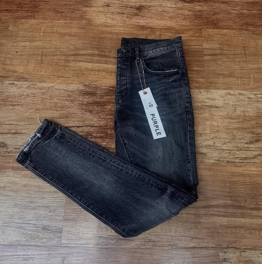 Black purple jeans