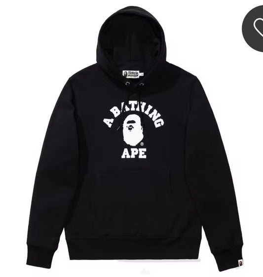 Bape #20 College Black Pullover Hoodie