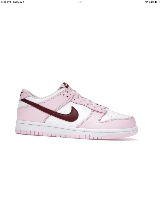 Nike dunk pink red white