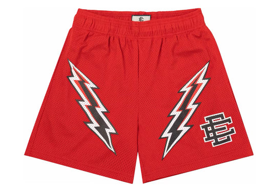 Eric Emanuel Red Bolt Shorts
