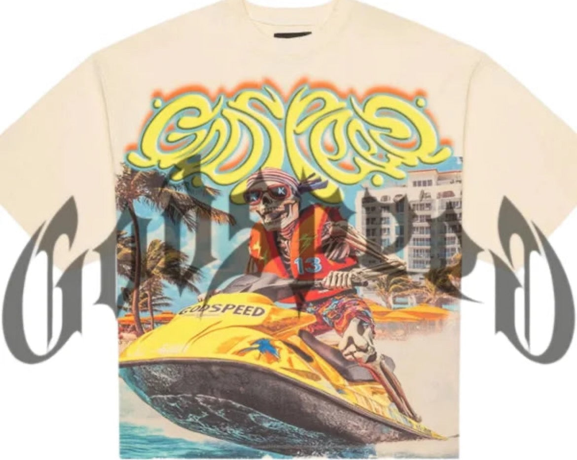 God Speed Cream Jetski tee