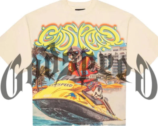 God Speed Cream Jetski tee
